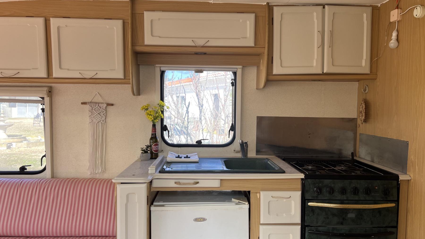 Caravan 1 volunteer accommodation at Mayday Algarve
