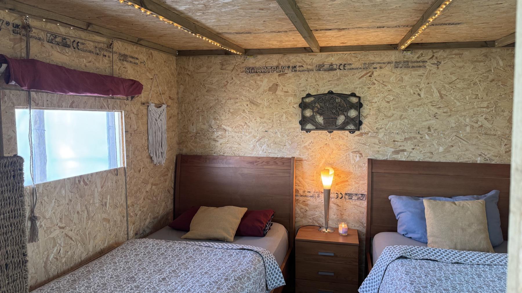 The hut volunteer accommodation at Mayday Algarve