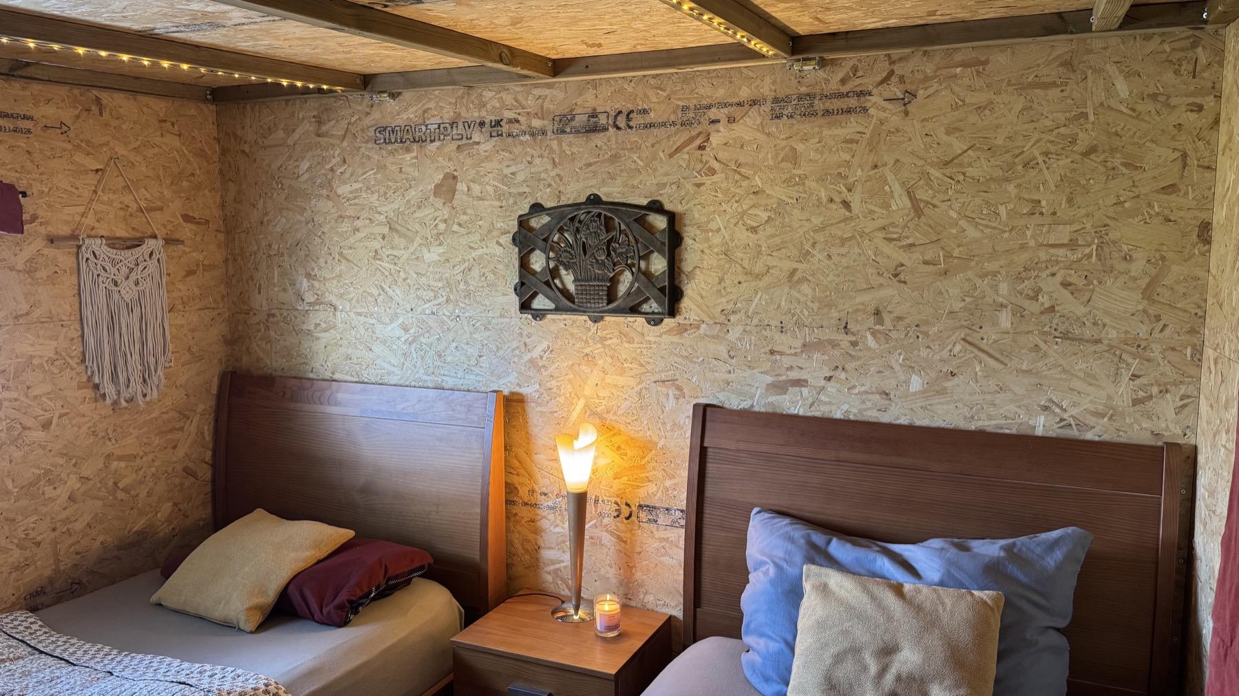 The hut volunteer accommodation at Mayday Algarve